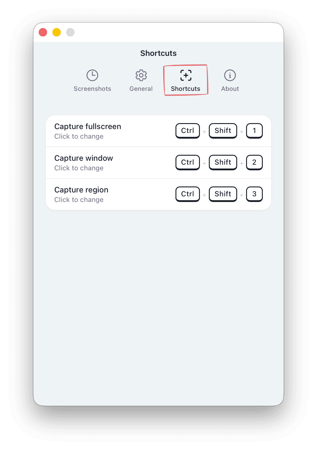 Keyboard shortcuts